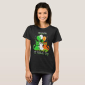 Happy St Patrick's Day Cats Ireland Flag Shamrock  Tシャツ (正面フル)