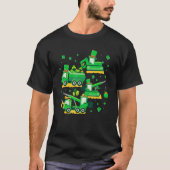 Happy St Patricks Day Crane Truck Construction Boy Tシャツ (正面)