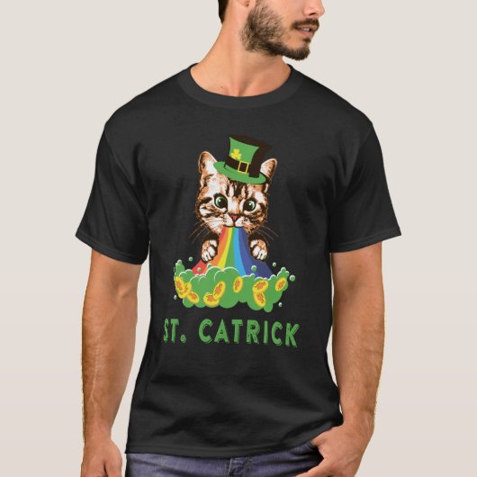 Happy St Patrick's Day Cute Lucky Cat Kitten Irish Tシャツ (正面)