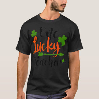 Happy St Patricks Day Cute One Lucky Teacher Rainb Tシャツ