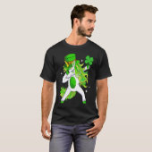 Happy St Patrick's Day Dabbing Unicorn Lucky Shamr Tシャツ (正面フル)