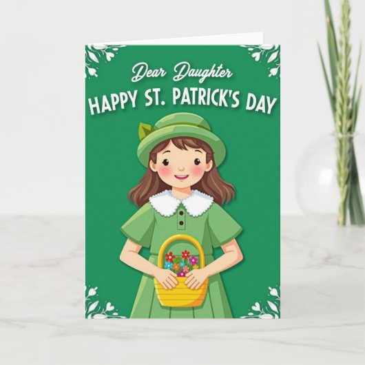Happy St Patricks Day Daughter Card カード (正面)