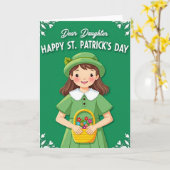 Happy St Patricks Day Daughter Card カード (黄色い花)