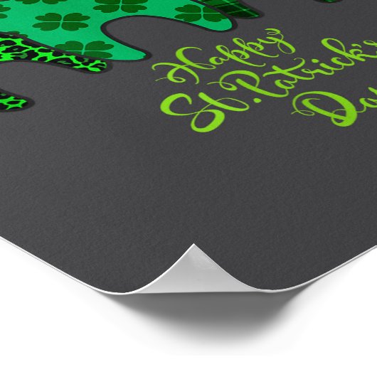 Happy St Patrick's Day Dental Istant Tooth Patrick ポスター (角)