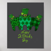 Happy St Patrick's Day Dental Istant Tooth Patrick ポスター (正面)