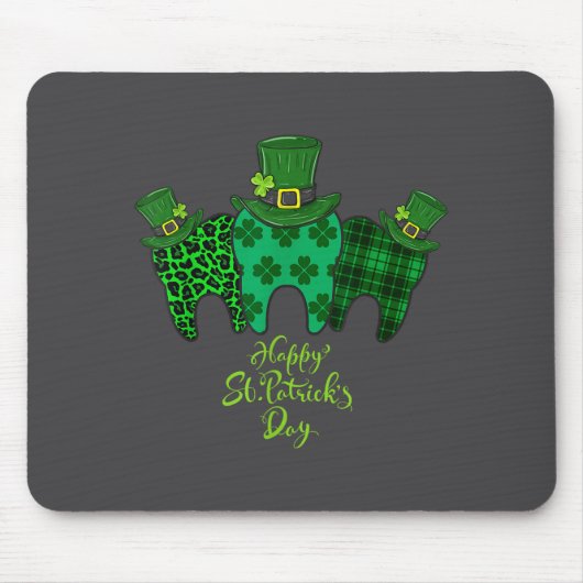 Happy St Patrick's Day Dental Istant Tooth Patrick マウスパッド (正面)