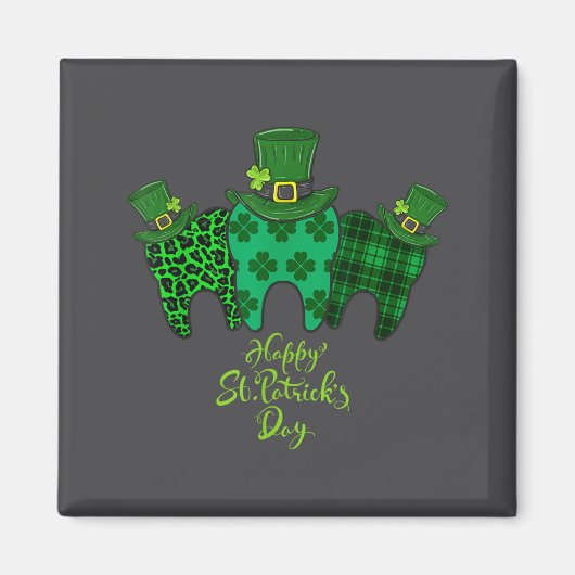 Happy St Patrick's Day Dental Istant Tooth Patrick マグネット (正面)