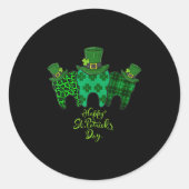 Happy St Patrick's Day Dental Istant Tooth Patrick ラウンドシール (正面)