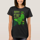 Happy St Patricks Day Dinosaur Dino Saurus Irish S Tシャツ (正面)