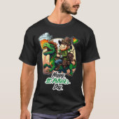 Happy St Patricks Day Dinosaur St Pat Rex Day Todd Tシャツ (正面)