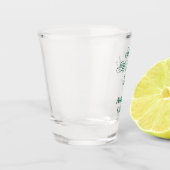 Happy St. Patrick's day family name green sminimal ショットグラス (左)