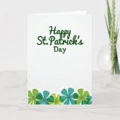 Happy St Patricks Day Floral Card カード (正面)