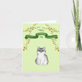 Happy St. Patrick's Day from the Cat Greeting Card 案内状