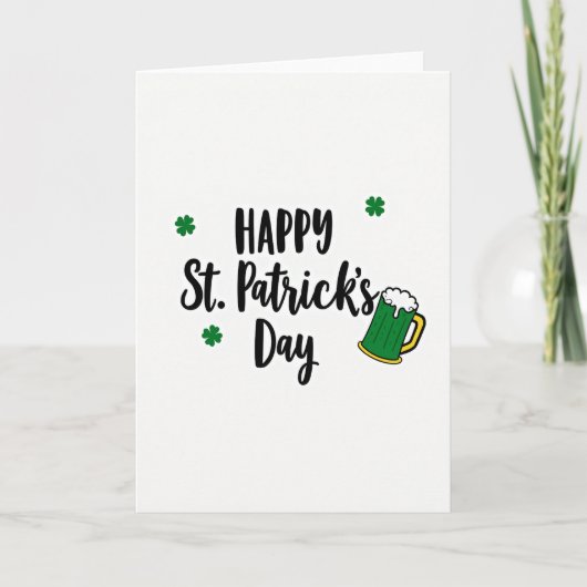 Happy St Patricks Day Fun Card カード (正面)
