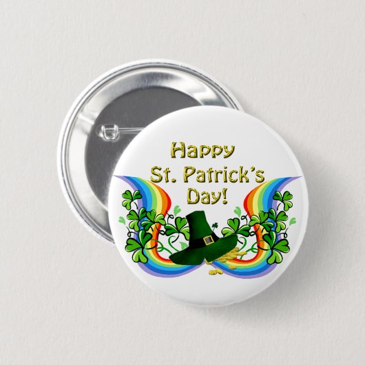 Happy St. Patrick's Day Gift 缶バッジ (正面&裏面)