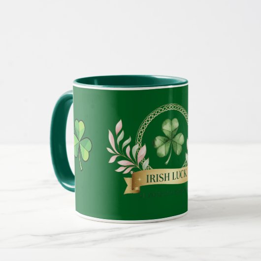 Happy St Patrick's Day Good Luck Beer Mug マグカップ (正面左)