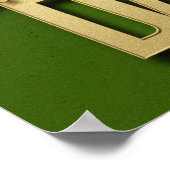 Happy St. Patrick's Day Green金ゴールドポスター ポスター (角)