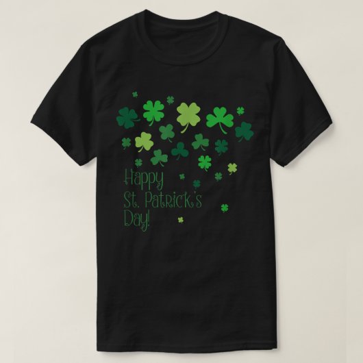 Happy St Patricks Day Green Clover Leaf Green Holi Tシャツ (デザイン正面)
