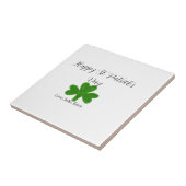 Happy St. Patrick's day green shamrock name  タイル (側面)