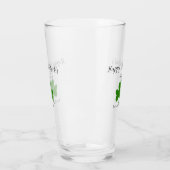 Happy St. Patrick's day green shamrock name  タンブラーグラス (左)