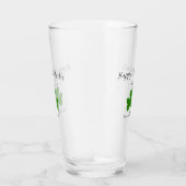 Happy St. Patrick's day green shamrock name  タンブラーグラス (右)