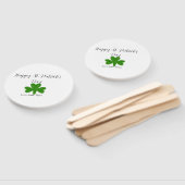 Happy St. Patrick's day green shamrock name  ハンドファン (組立なし)