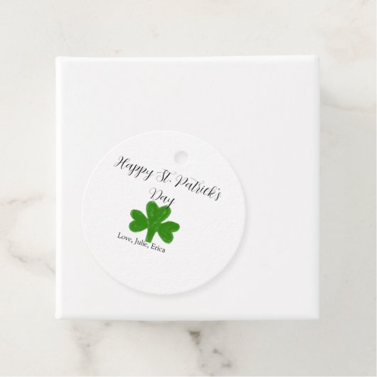 Happy St. Patrick's day green shamrock name  フェイバータグ (インサイチュ)