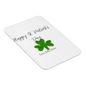 Happy St. Patrick's day green shamrock name  マグネット (右側)