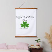 Happy St. Patrick's day green shamrock name  吊り下げ型タペストリー (寝室)