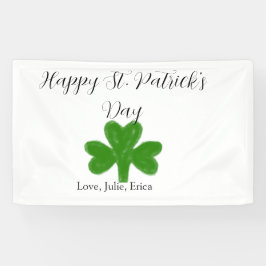 Happy St. Patrick's day green shamrock name  横断幕