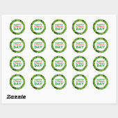 Happy St.Patrick's day green shamrock stickers ラウンドシール (シート)