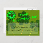 Happy St. Patrick's Day Greeting Wishes ポストカード (正面/裏面)