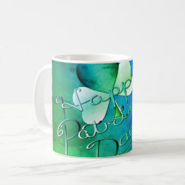 "Happy St. Patrick's Day" Hand-書 W/Shamrock コーヒーマグカップ