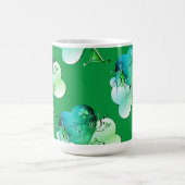 "Happy St. Patrick's Day" Hand-writte w/Shamrocks コーヒーマグカップ (中央)