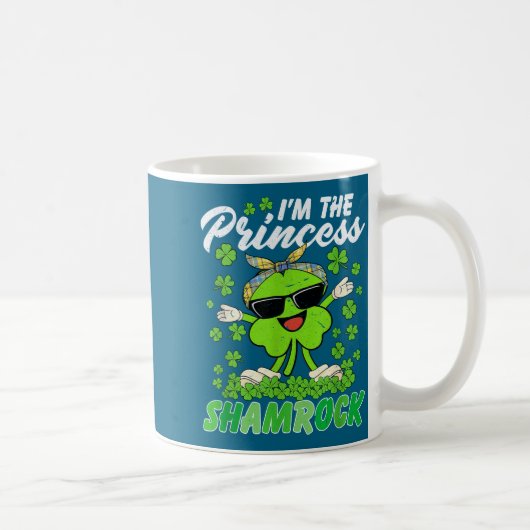 Happy St Patrick's Day I'm The Princess Shamrock I コーヒーマグカップ (右)