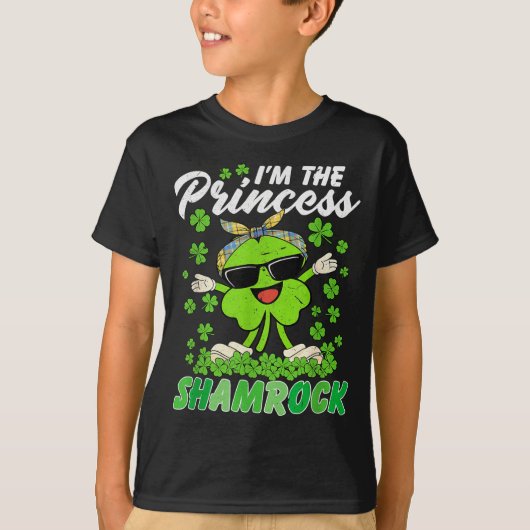 Happy St Patrick's Day I'm The Princess Shamrock I Tシャツ (正面)