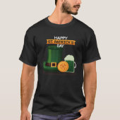 Happy St Patrick's Day Irish American Pride Lucky  Tシャツ (正面)