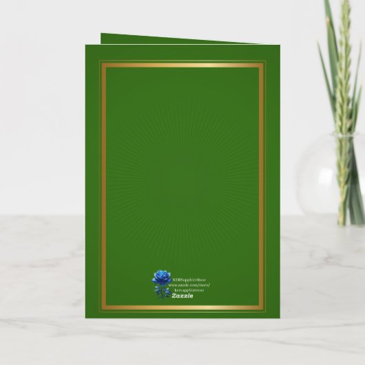 Happy St. Patrick's Day - Irish Blessing & Ornate カード (裏面)