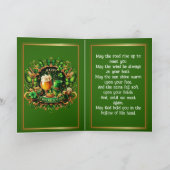 Happy St. Patrick's Day - Irish Blessing & Ornate カード (内部)
