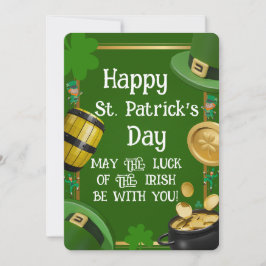 Happy St. Patrick's Day - Irish Blessing & Ornate 招待状