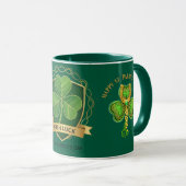 Happy St Patrick's Day Irish Luck Shamrock Mug マグカップ (正面右)