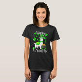 Happy St Patrick's Day Irish Shamrock Leprechaun Tシャツ (正面フル)