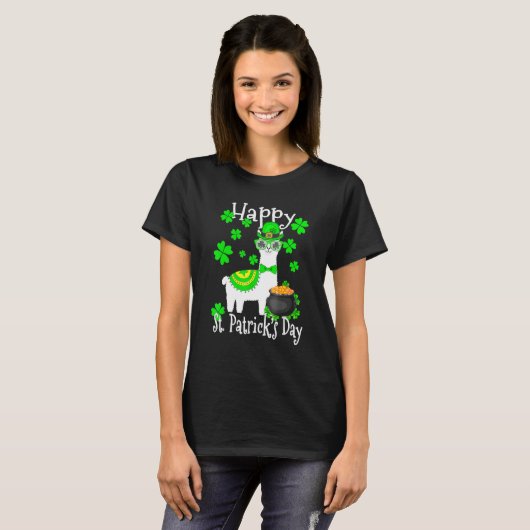 Happy St Patrick's Day Irish Shamrock Leprechaun Tシャツ (正面フル)