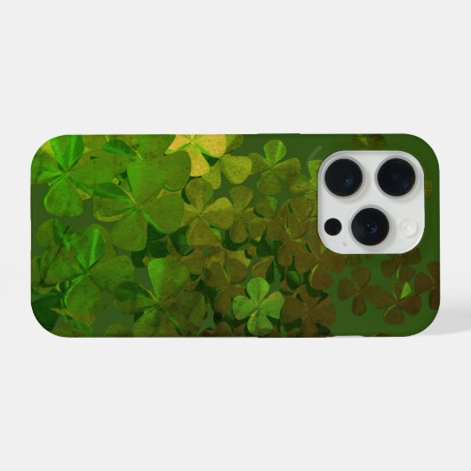 Happy St.Patrick's Day,irish shamrocks iPhoneケース (裏面横)