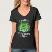 Happy St Patricks Day Leopard Rainbow Irish Gnomes Tシャツ (正面)