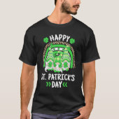 Happy St Patricks Day Leopard Rainbow Irish Gnomes Tシャツ (正面)