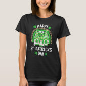 Happy St Patricks Day Leopard Rainbow Irish Gnomes Tシャツ (正面)