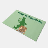 HAPPY ST. PATRICK'S DAY LEPRECHAUN  ドアマット (アングル)