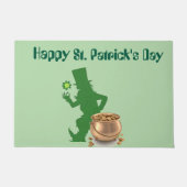 HAPPY ST. PATRICK'S DAY LEPRECHAUN  ドアマット (正面)