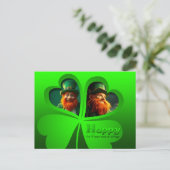 Happy St Patrick's Day Leprechaun Add Photo PostC3 シーズンポストカード (スタンド正面)